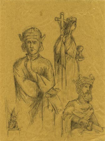 "Figurenstudie - Strassburger M&uuml;nster"